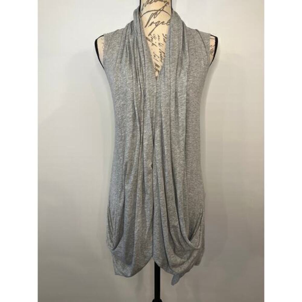 AllSaints Spitalfields Jack’s Place stretch knit waist tie layer vest UK 8/US 4